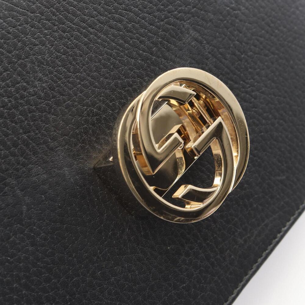 GUCCI Authentic Black Leather Shoulder Bag - Picture 8 of 9